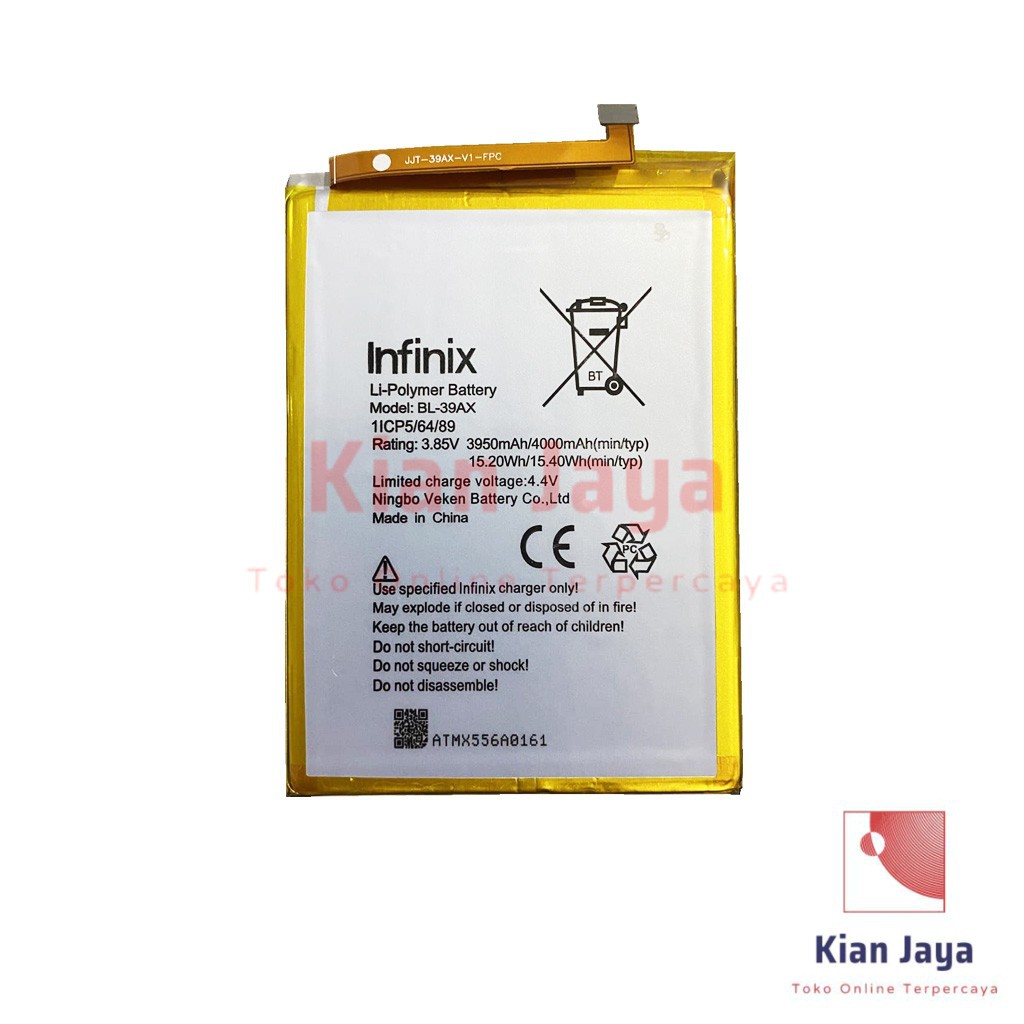 Baterai Infinix HOT 4 / X556 / HOT 4 PRO / X557 / BL-39AX Batre Batrai Battery Hp BL39AX Original