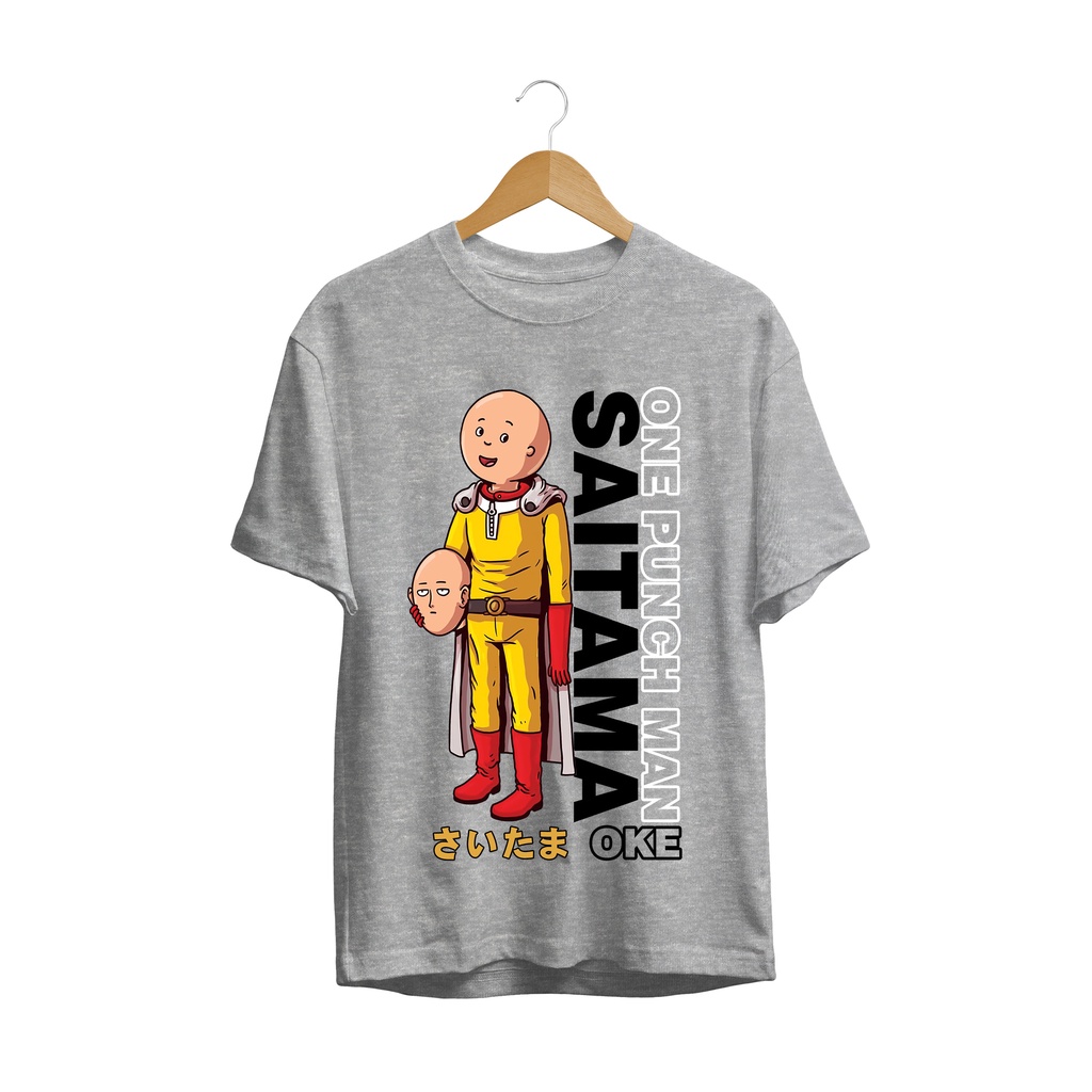 T-SHIRT KAOS DOUBLE FACE ONE PUNCH MAN SAITAMA STYLE ANIME JAPAN