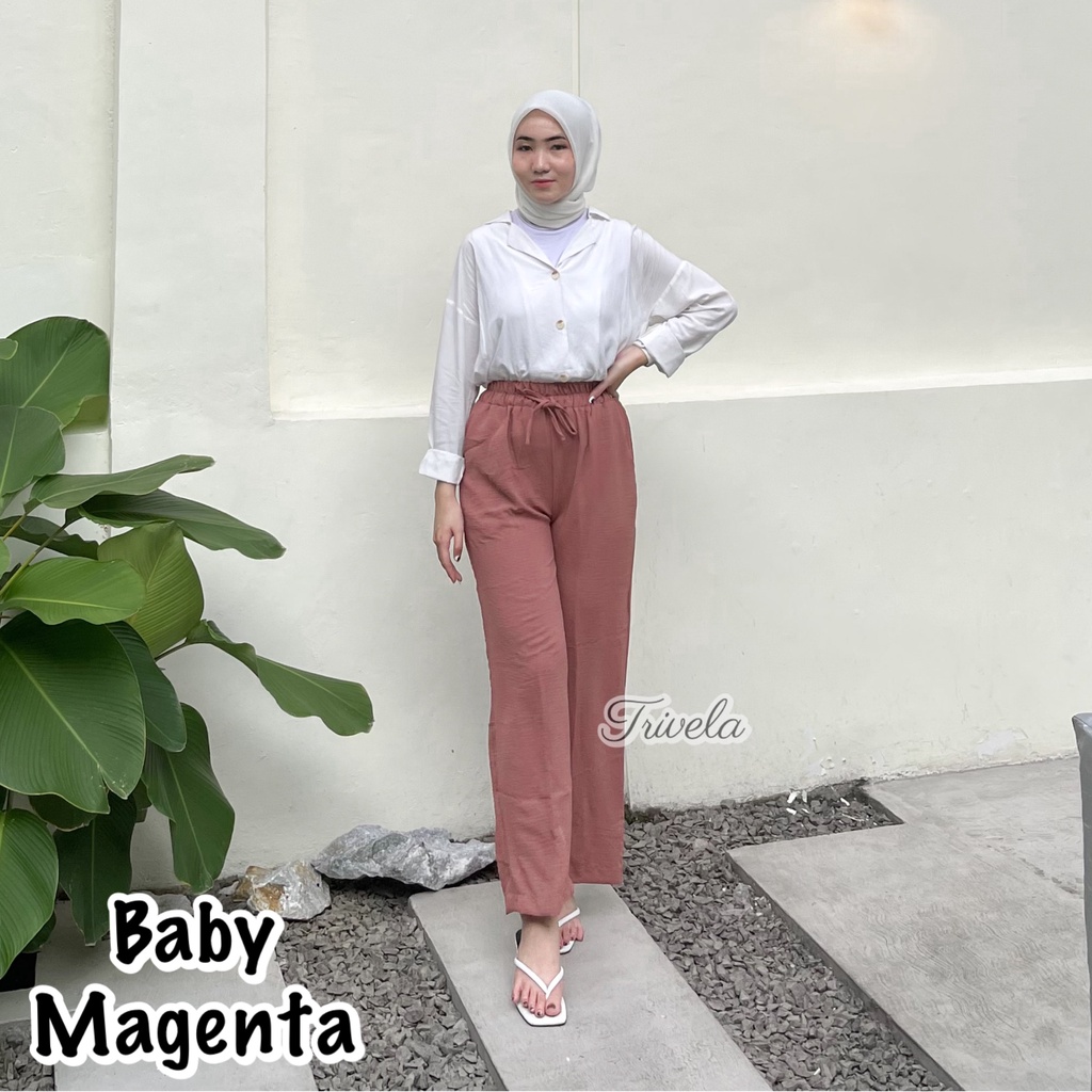 TRIVELA - Kulot Cringkel Airflow High Quality / Hanna Cullotes Cringkle Full Karet fit to XL SJJ