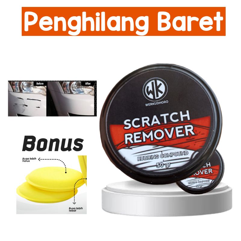 Rubbing coumpound penghilang baret anti baret mobil motor scructh remover WERKUDHORO