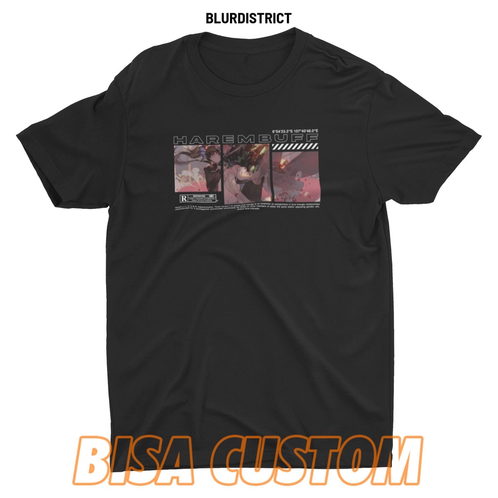Kaos Demon Slayer D592 Anime T Shirt Pria Hitam Distro Polos Lengan Pendek Wanita Baju Cowo Keren Ce