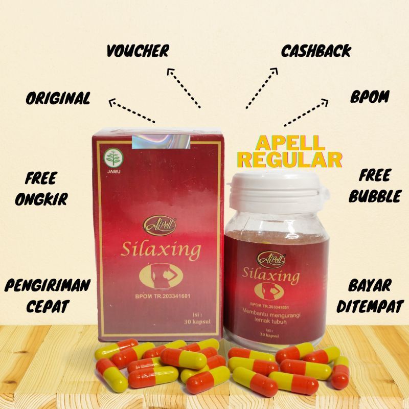 TERMURAH APELL SILAXING PELUNTUR LEMAK PELANGSING SUPER KAPSUL ORANGE BISA ECER SATUAN HERBAL BPOM