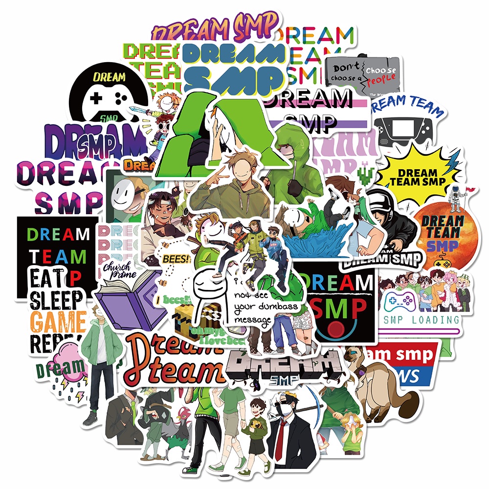 50pcs Stiker Motif Kartun Game Dream Smp Tahan Air Untuk Dekorasi Laptop / Gitar