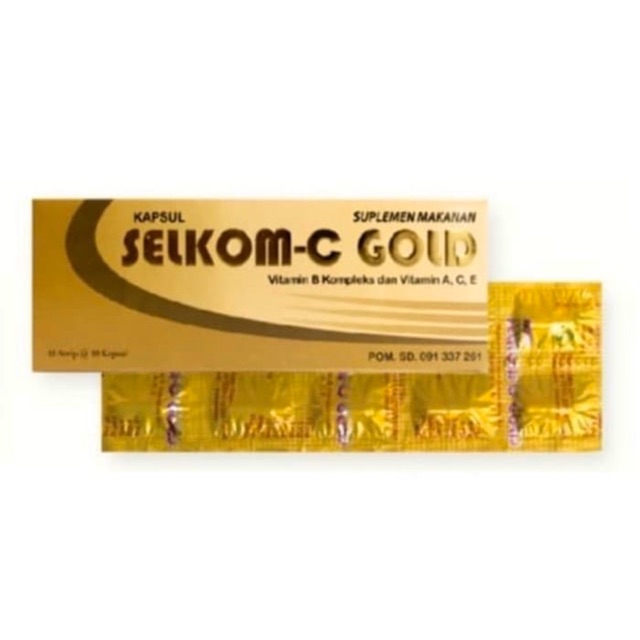 Selkom C Gold, Suplemen, Multivitamin, B Kompleks, Vitamin A,  Vitamin C, Vitamin E