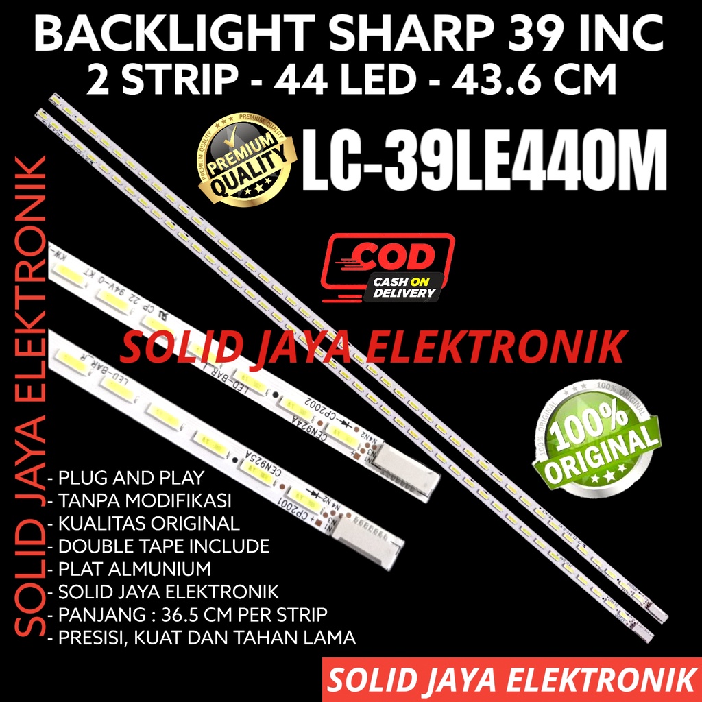 BACKLIGHT TV LED SHARP 39 INC LC 39LE440 LC-39LE440 LC39LE440 39LE440M LC-39LE440M LC39LE440M 39LE LAMPU BL SMD LIDI STRIP BERAS STRIPS SHARP 44K 44 LED LAMPU