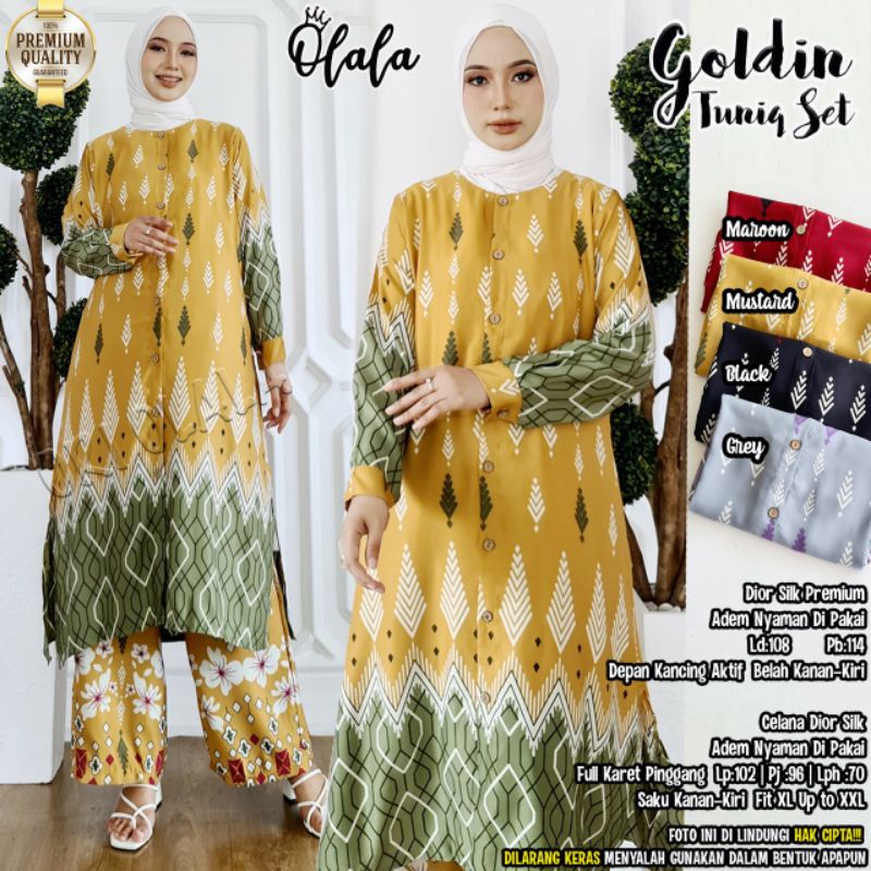 GOLDIN TUNIK SET / SETELAN WANITA MUSLIM