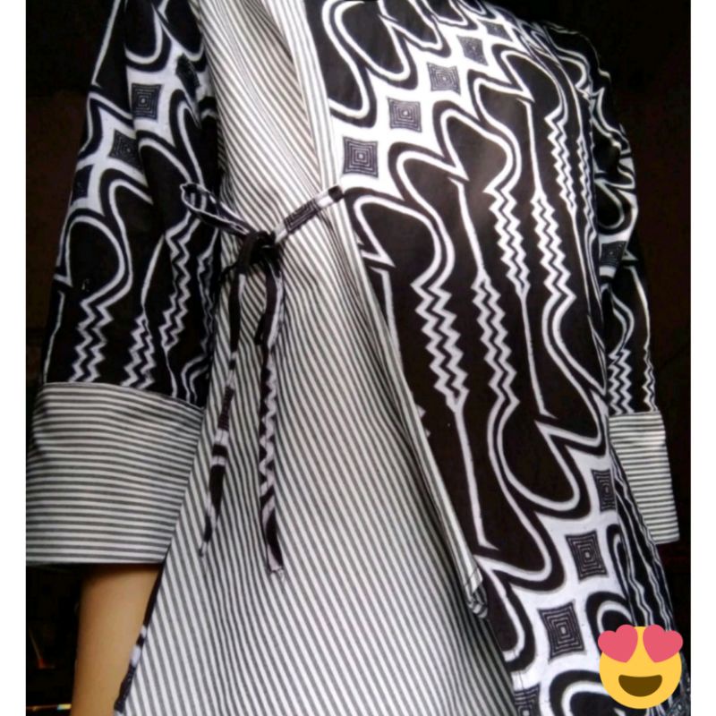 tey-17 Batik Wanita ASJ SA HRB026 Kenongo Kemeja Tosca Pendek-3