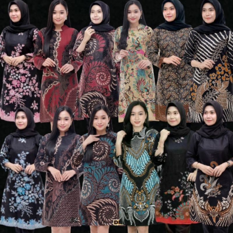 Terlaris SERUT GENES JELITA TUNIC NAVBOR YELBOR WHITBOR CREAMBOR TUNIK BATIK MODERN HRB030 DOLBI DOB