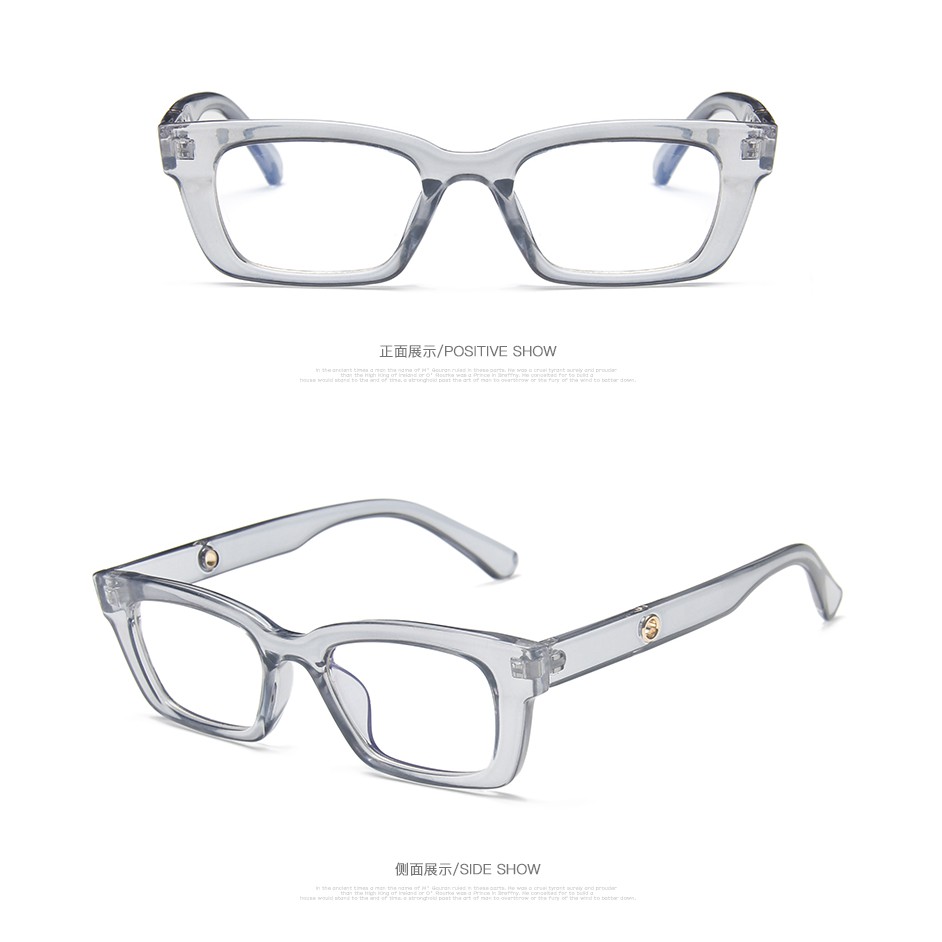 Whole sale shades Fashion Anti Radiation glasses Rectangle Frame Retro Jelly Color Core Flat Glasses Eye Protection Computer Anti-blue Glasses
