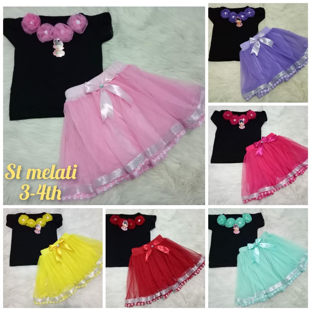 Stelan melati / Stelan tutu anak / Stelan tile anak / Stelan pesta anak / Stelan nari anak