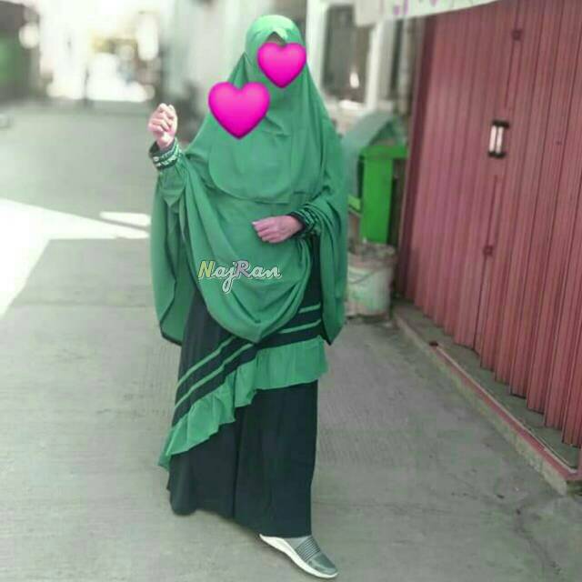 SET GAMIS WOLFIS REMAJA ATHIFA SYAR'I JILBAB PANJANG Free CADAR
