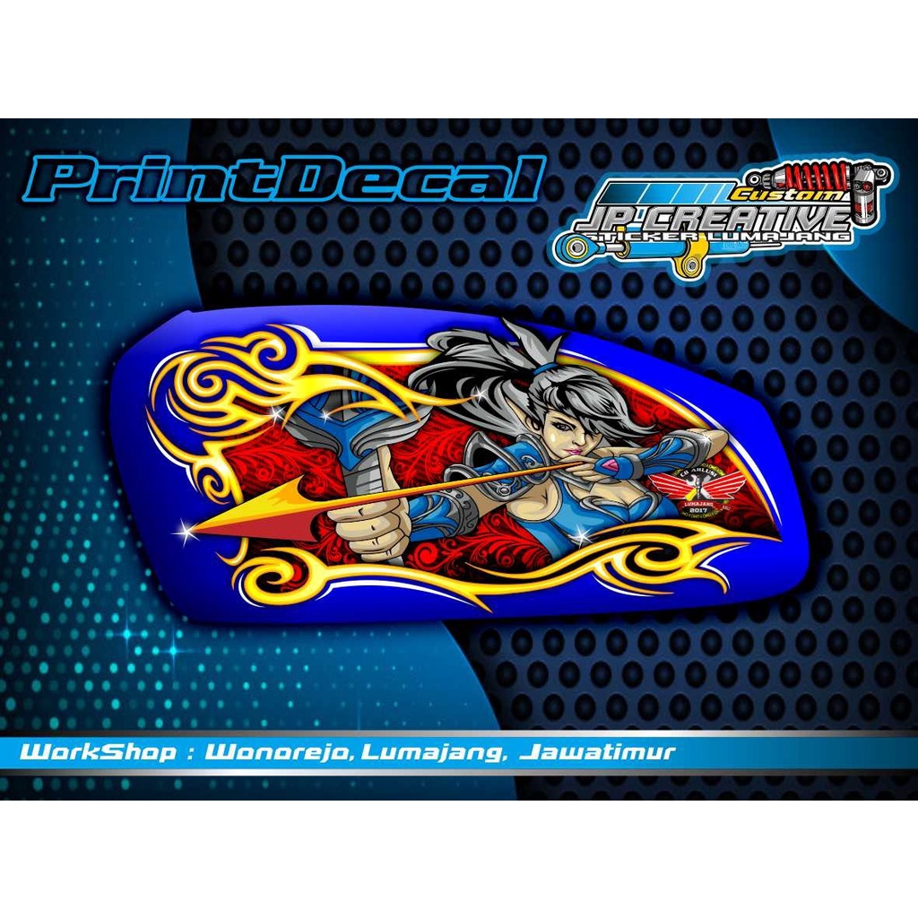Stiker Motor Tangki CB / Striping Decal Tangki CB