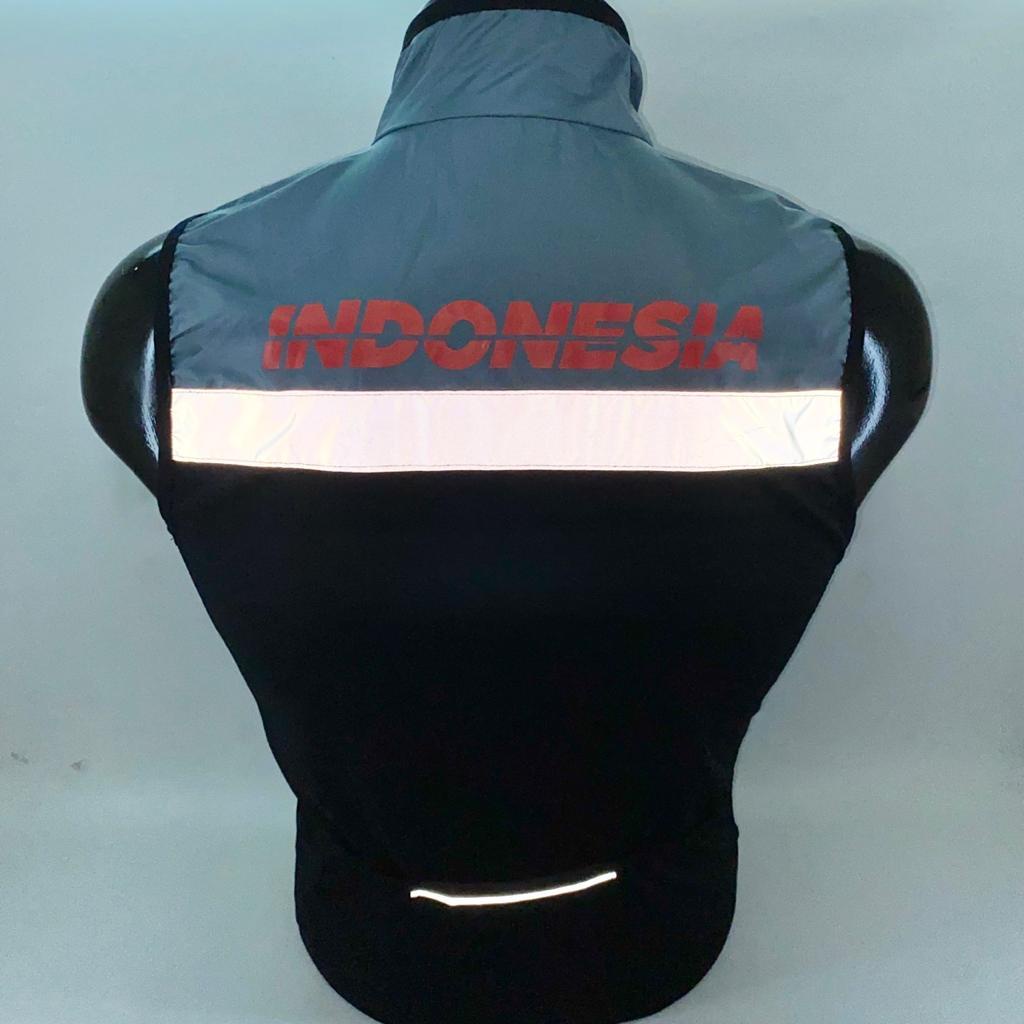 Rompi Sepeda Garuda HUT RI 77 Dirgahayu Republik Indonesia Windbreaker - Abu