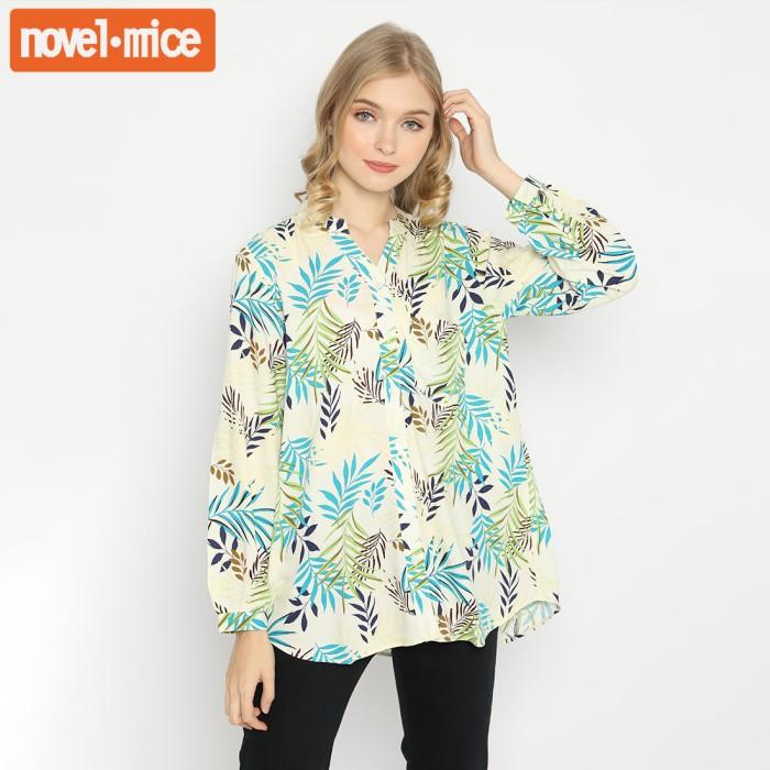 Super Sale Novel Mice - Kemeja Rayon Palm Leaf Termurah