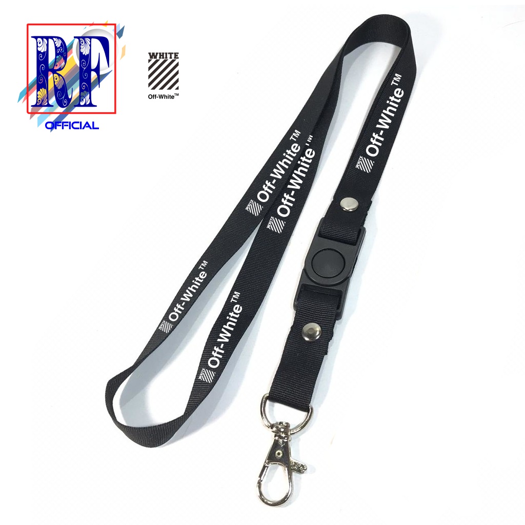 

Tali Lanyard OFF WHITE Distro GANTUNGAN KUNCI/GANTUNGAN ID CARD/GANTUNGAN POD Best seller COD