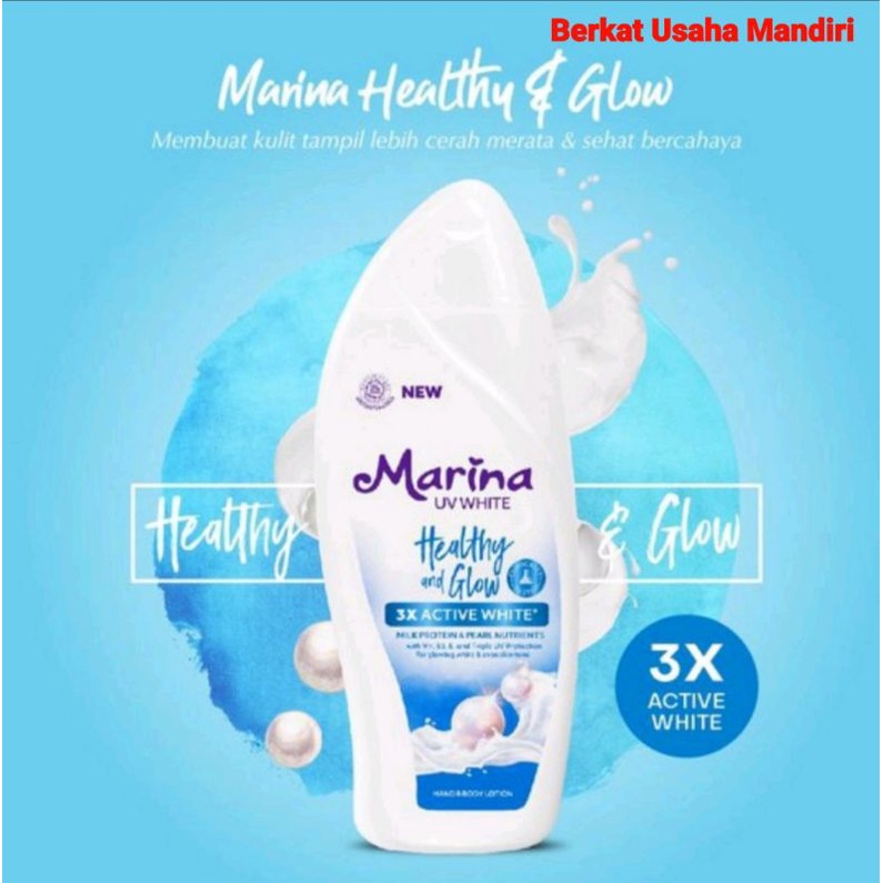 Marina Hand &amp; Body Lotion UV White 185ml 460ml 3x Active White
