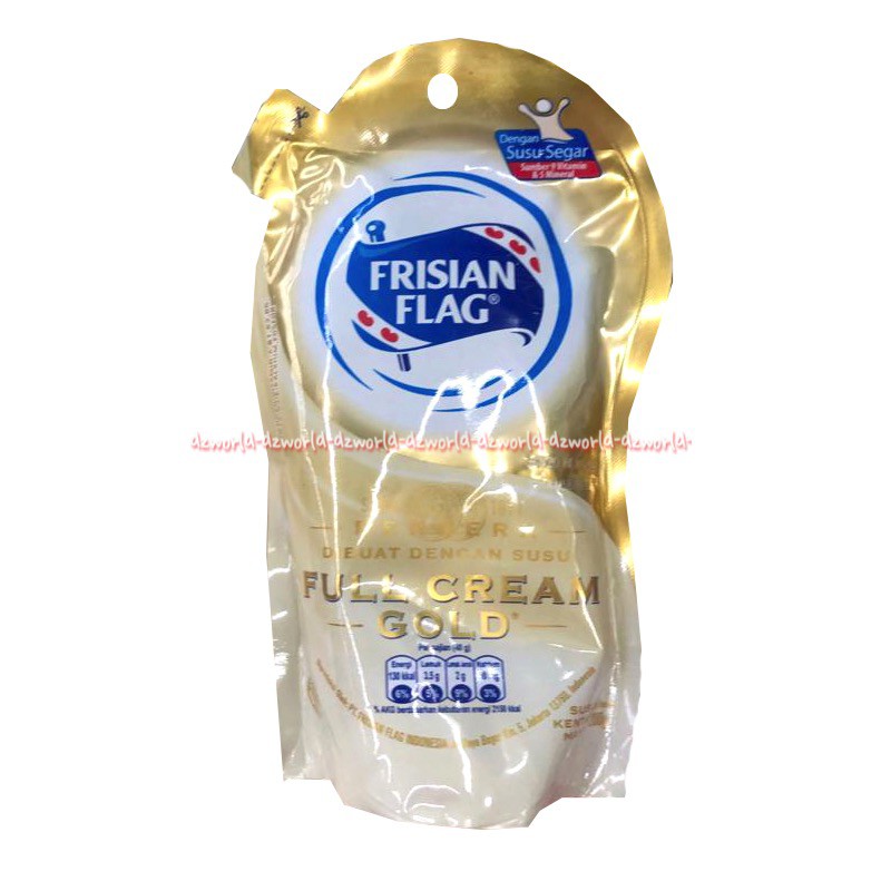 Susu Frisian Flag Full Cream Gold Susu Bendera Cokelat Kental Manis Pouch 200gr Shopee Indonesia