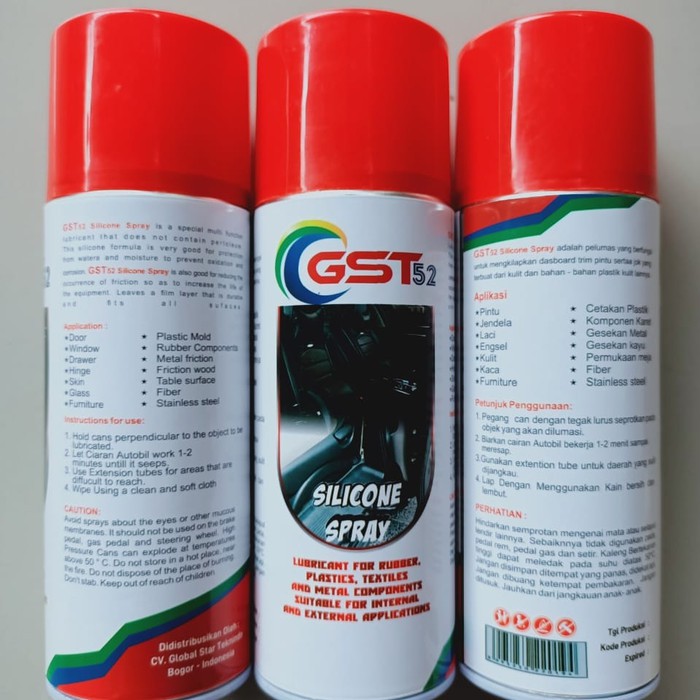 Silicone Spray GST52 Pengkilap Bahan Logam Karet Plastik GST 52