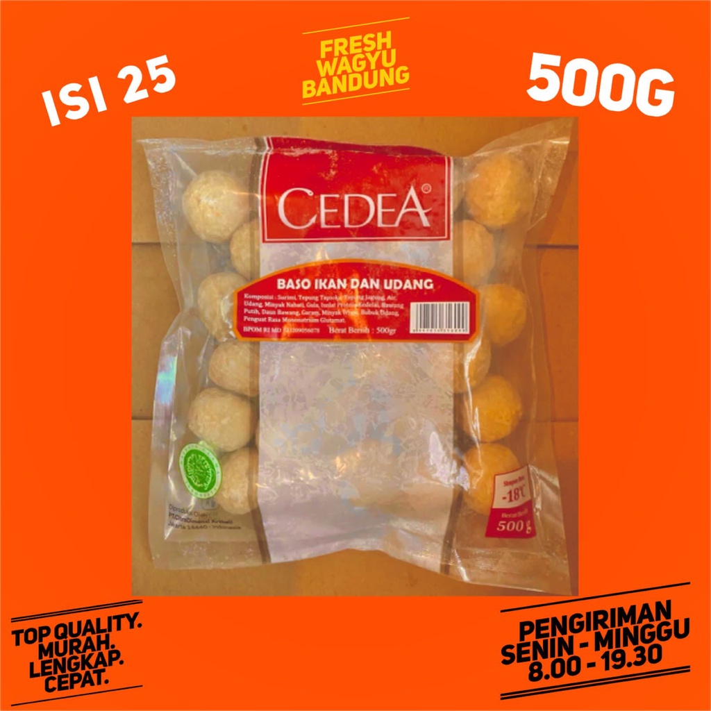 

CEDEA BASO UDANG PRAWN BALL 500G SUKI SHABU STEAMBOAT HALAL PREMIUM