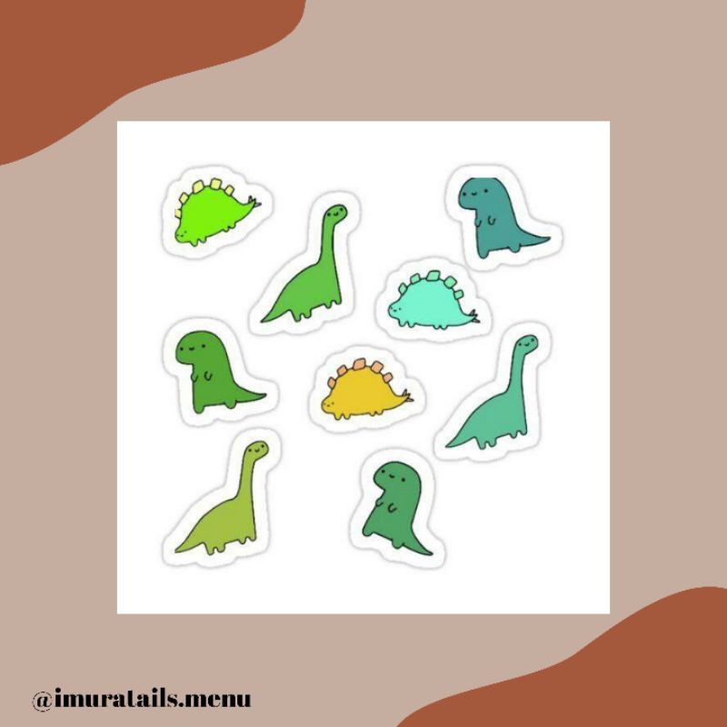 40pcs Sticker Tumblr Dinosaurus