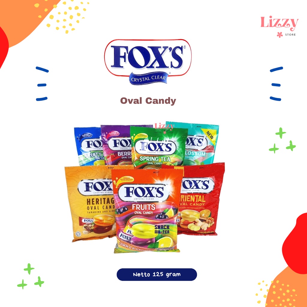 

Permen FOX'S Crystal Clear Oval Candy Kemasan 125g