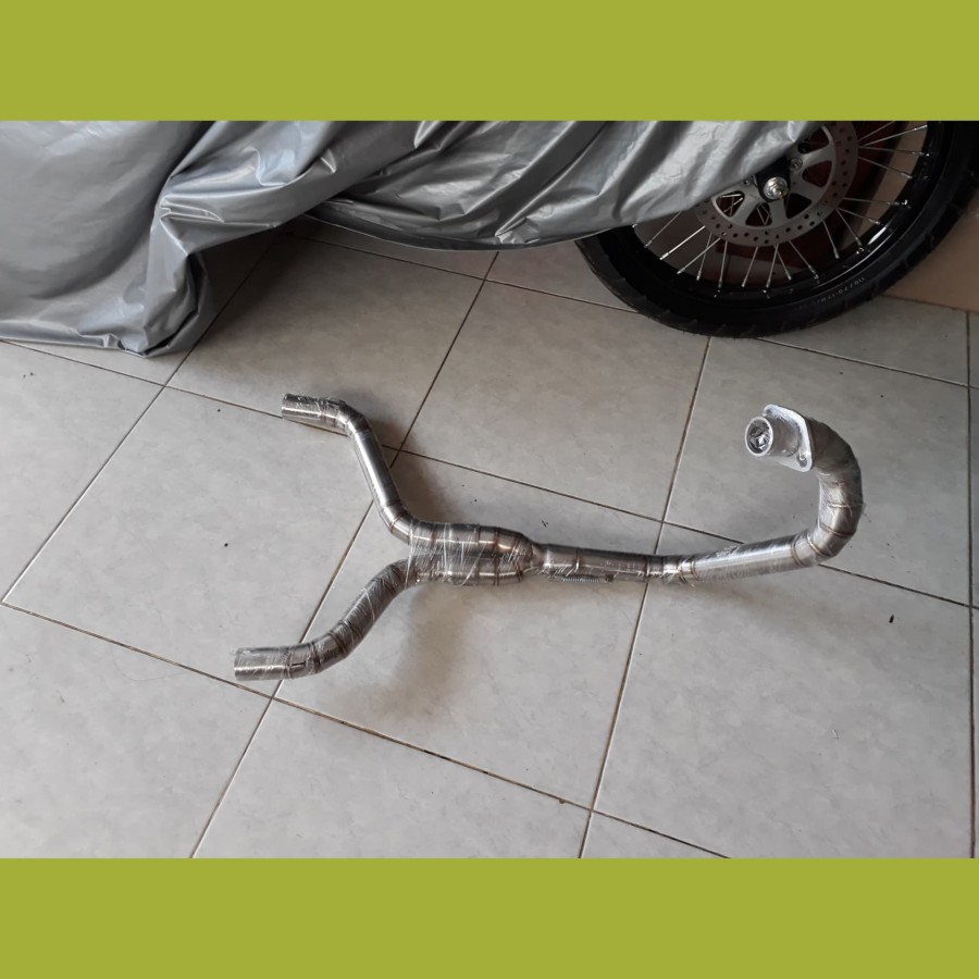 LEHER DOUBLE KNALPOT KAWASAKI W175