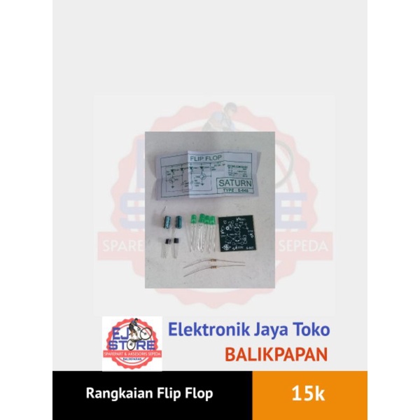 Jual Rangkaian Flip Flop Komponen 4 Led - PCB - Transistor - Kapasitor