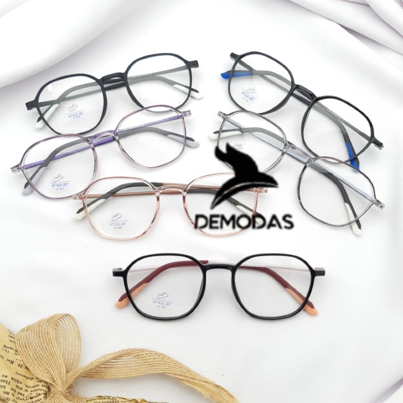 DEMODAS DG2224 Kacamata Lentur Lensa Photocromic Bluecromic Antiradiasi Blueray Minus Normal