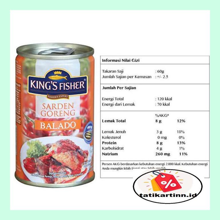 

T4Tksot King'S Fisher Sarden Goreng Mini Rasa Saus Balado Makanan Kaleng 155 G Sotytat