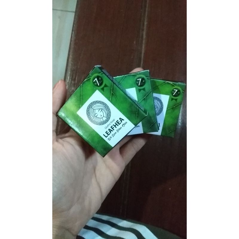 leafhea gluta soap free member & lipstik random