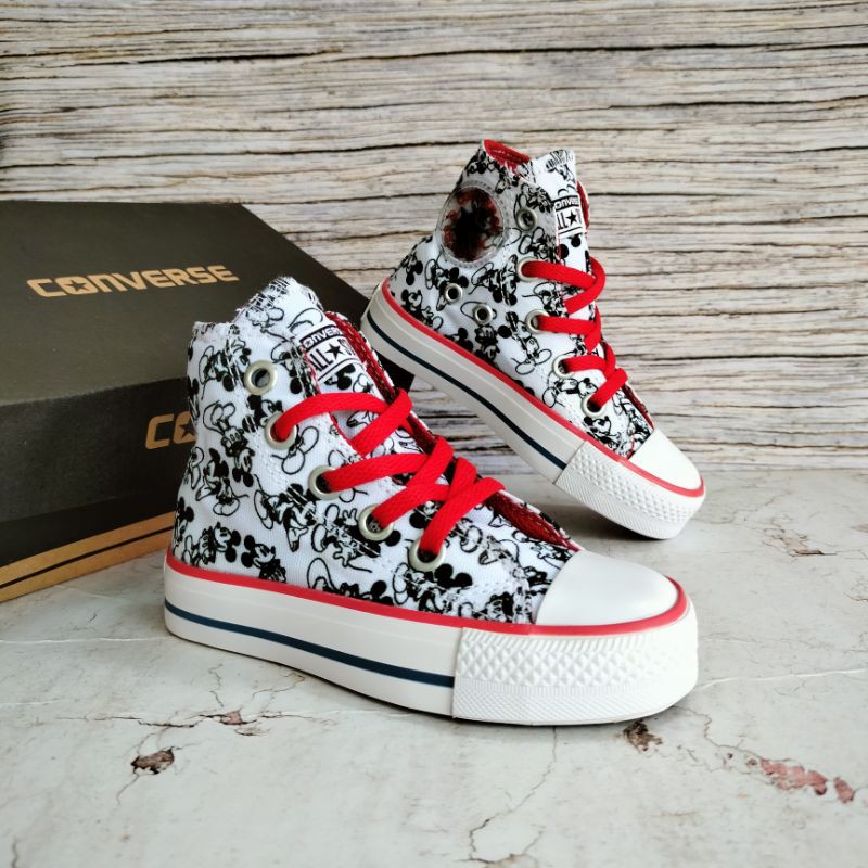 SEPATU ANAK MICKEY CONVERSE PREMIUM HIGH QUALITY CONVERSE MICKEY ANAK TALI