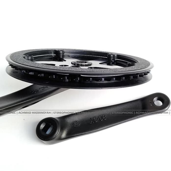 Single Speed Crank Samox Hitam 46T | Crank Fixie | Crank Seli, Hitam