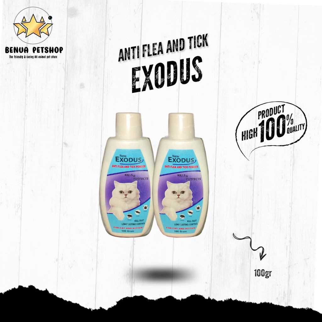 Bedak EXODUS 100gr - Anti Flea dan Tick ( anti kutu )