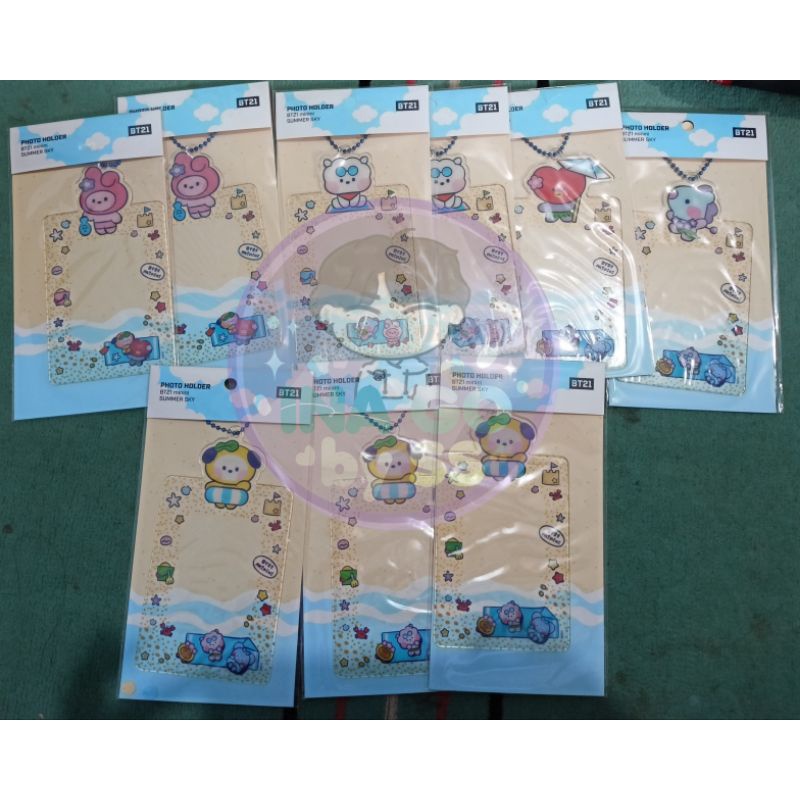 CARD HOLDER KEYRING BT21 SUMMER SKY OFFICIAL MONOPOLY