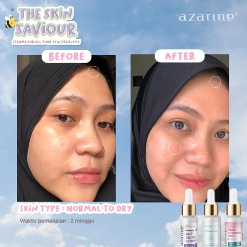 AZARINE Serum Series (SEMUA PRODUK) 20ml BPOM (C White Lightening Serum | Pore Tightening Serum | Herbal Peeling Serum | Easy White Herbal Serum)