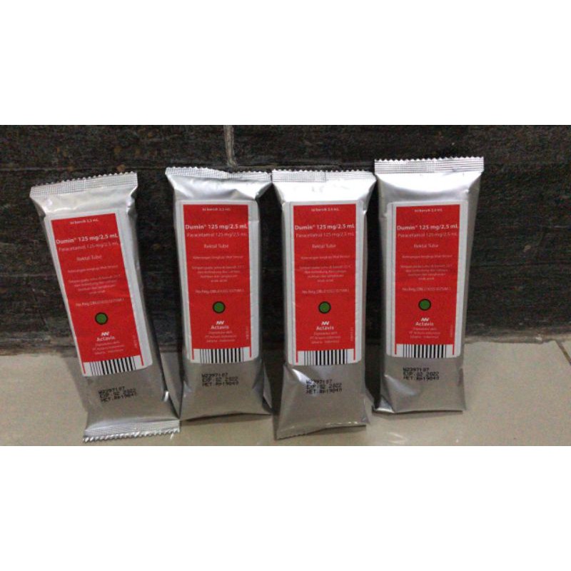 Dumin rectal supp 125 mg FREE 250 mg Paracetamol Obat demam anak