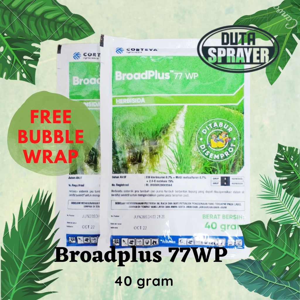 Ally Plus Broadplus 77 WP 77WP Herbisida gulma padi 40g 40 gram Broad Plus