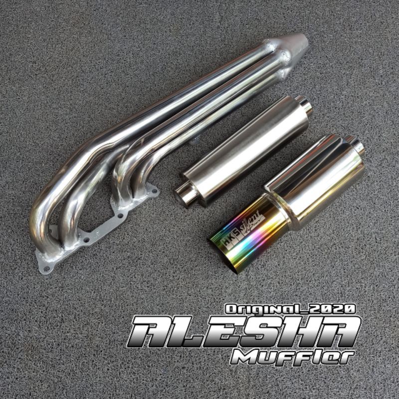 PAKET KNALPOT RACING MOBIL T120SS INJEKSI /KARBURATOR LENGKAP HEADER RESONATOR MUFFLER