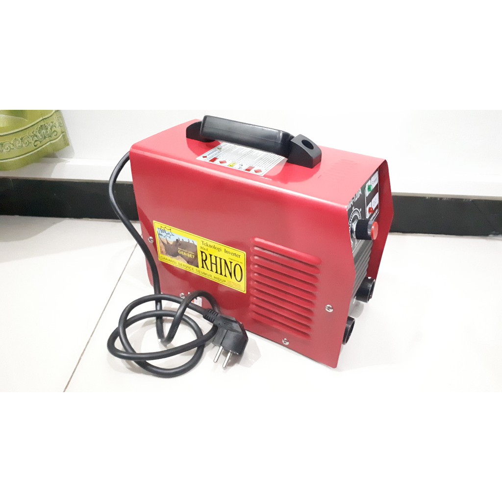 Rhino Mesin Las Listrik Inverter MMA 120 A watt 900 watt Welding Travo Merah Termurah