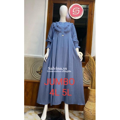Gamis salvina ori jumbo 4L,5L