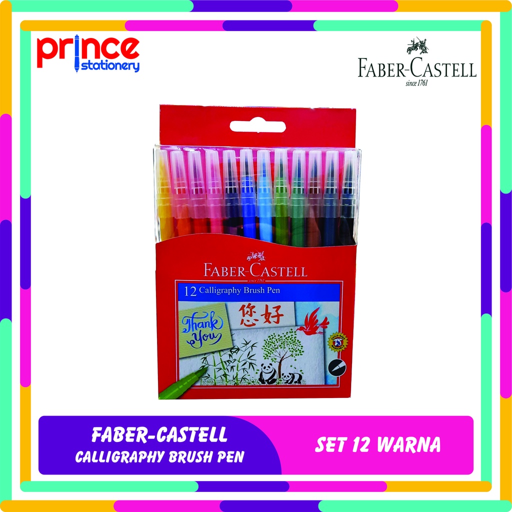 

FABER-CASTELL CALLIGRAPHY BRUSH PEN SET 12 WARNA