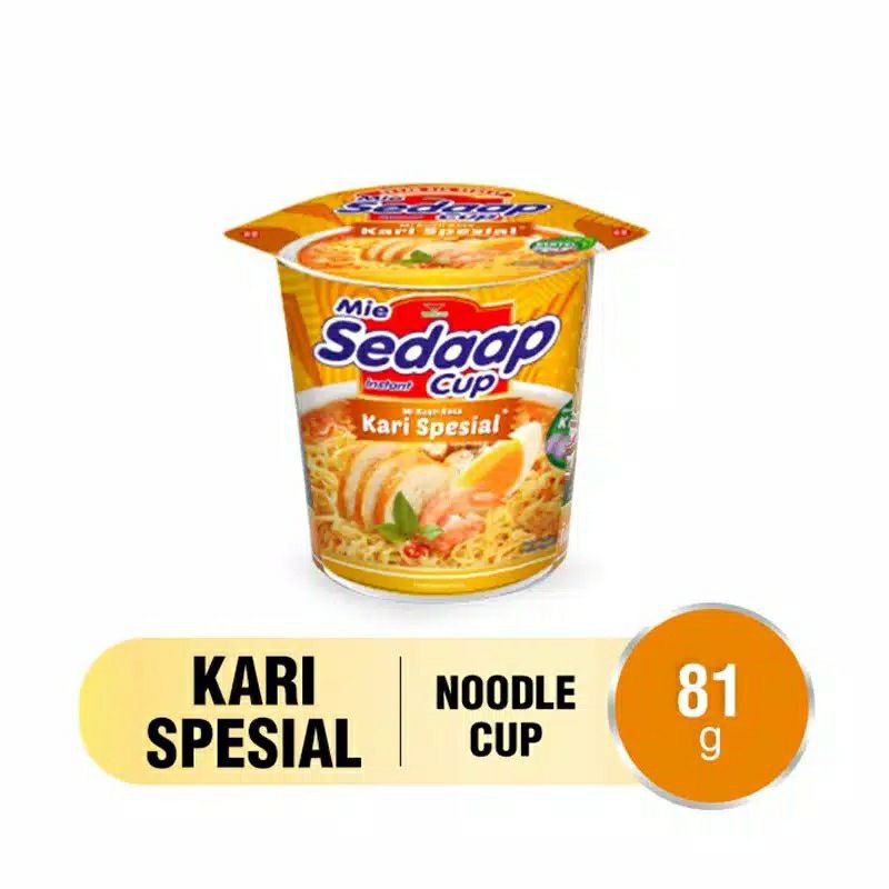 

Mie Sedaap Cup Mi Kuah Rasa Kari Spesial 81gr