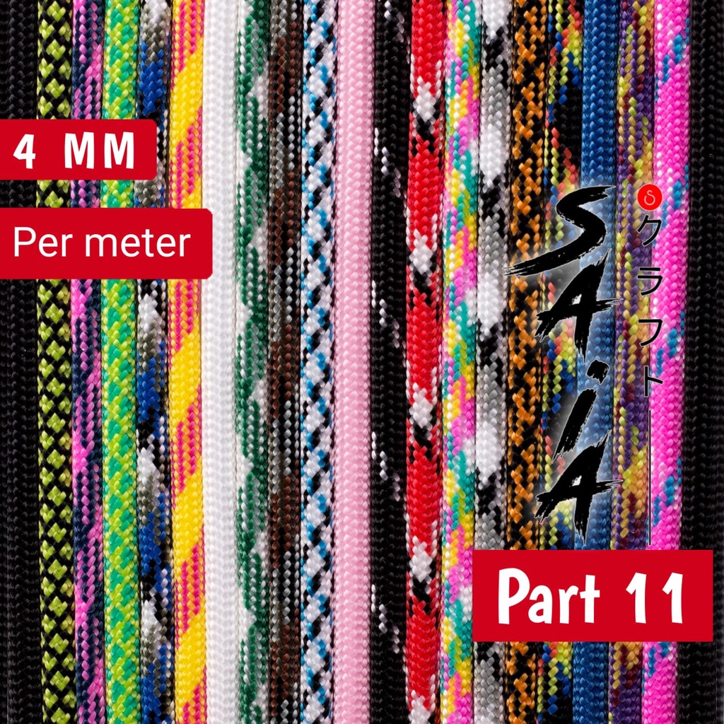 Tali paracord 4mm untuk membuat kerajinan gelang lanyard gantungan #201-220 | SAIA CRAFT