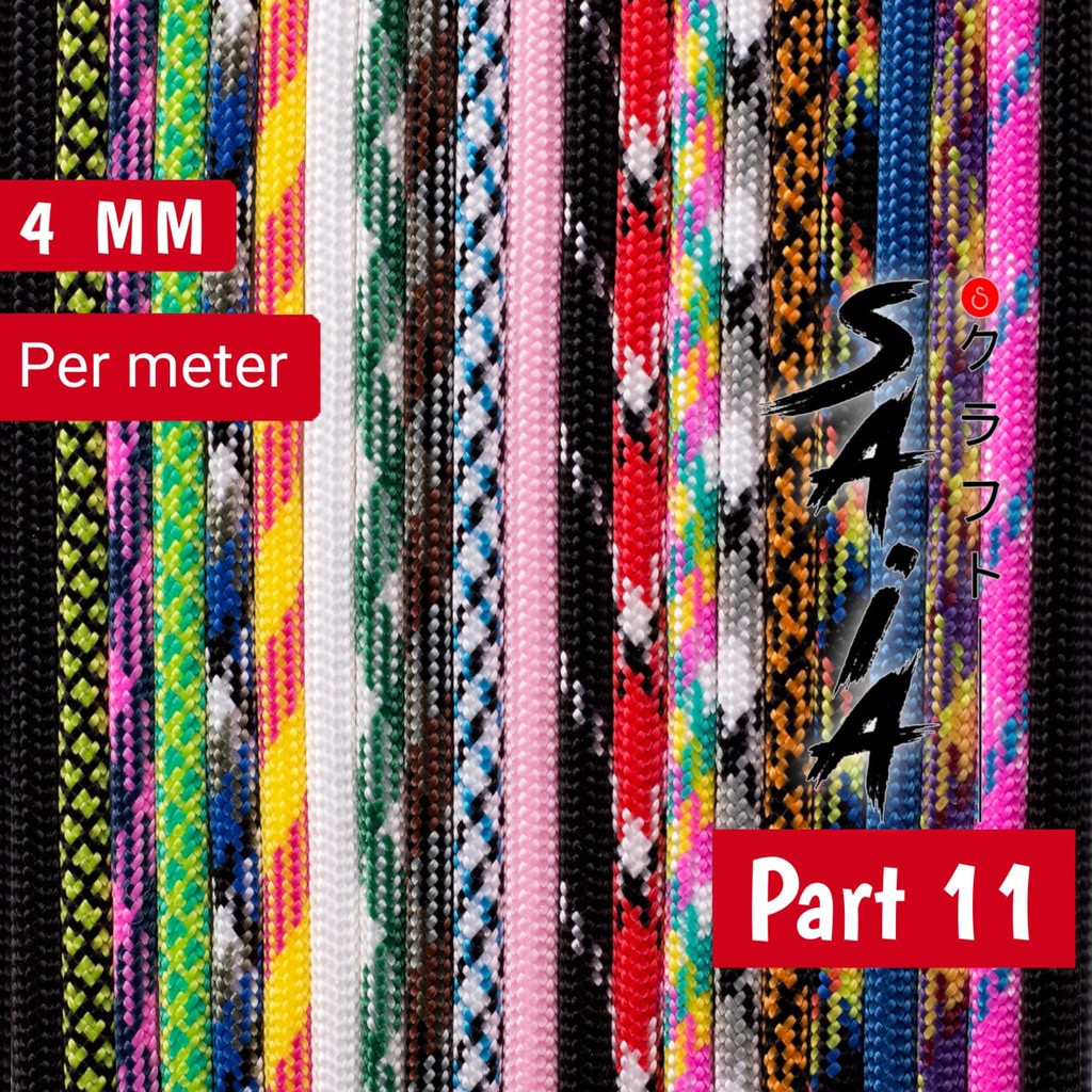 Tali paracord 4mm untuk membuat kerajinan gelang lanyard gantungan #201-220 | SAIA CRAFT