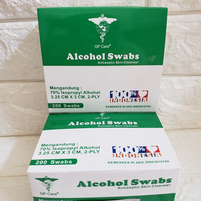 GP care Alcohol swab isi 200 pcs / tissue alcohol isi 200 pcs / alkohol swab