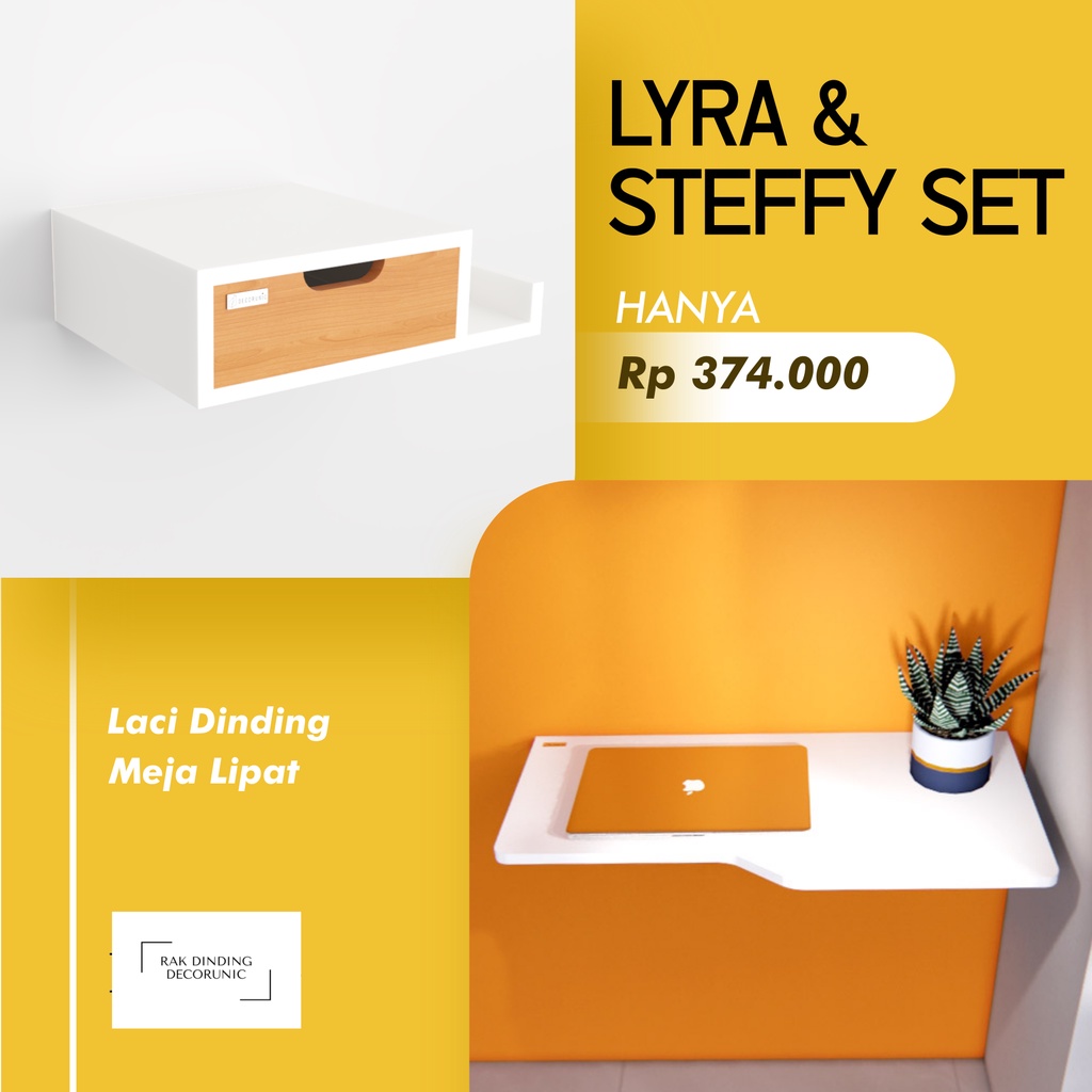 Laci Tempel Dinding Minimalis Modern Laci Gantung Bedside Table Penyimpanan Serbaguna Hemat Ruang La