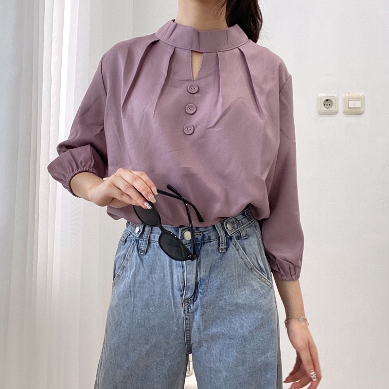 EZRAN Blouse Elegant Korea Long Sleeve 059-218