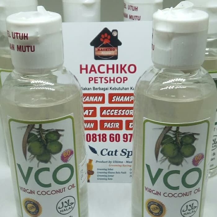 VCO OIL, MINYAK KELAPA ASLI, 60 ML, UNTUK KUCING ~< READYSTOCKKKKKK >~