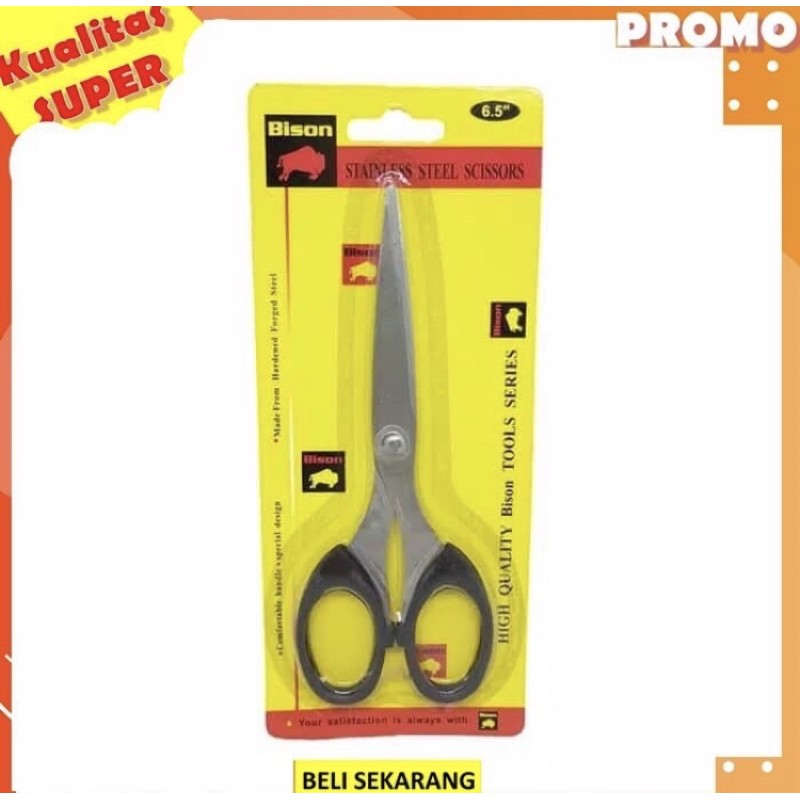 Gunting Kertas Serbaguna BISON 6,5in / Scissor 6,5 inch Medium Stainless Steel