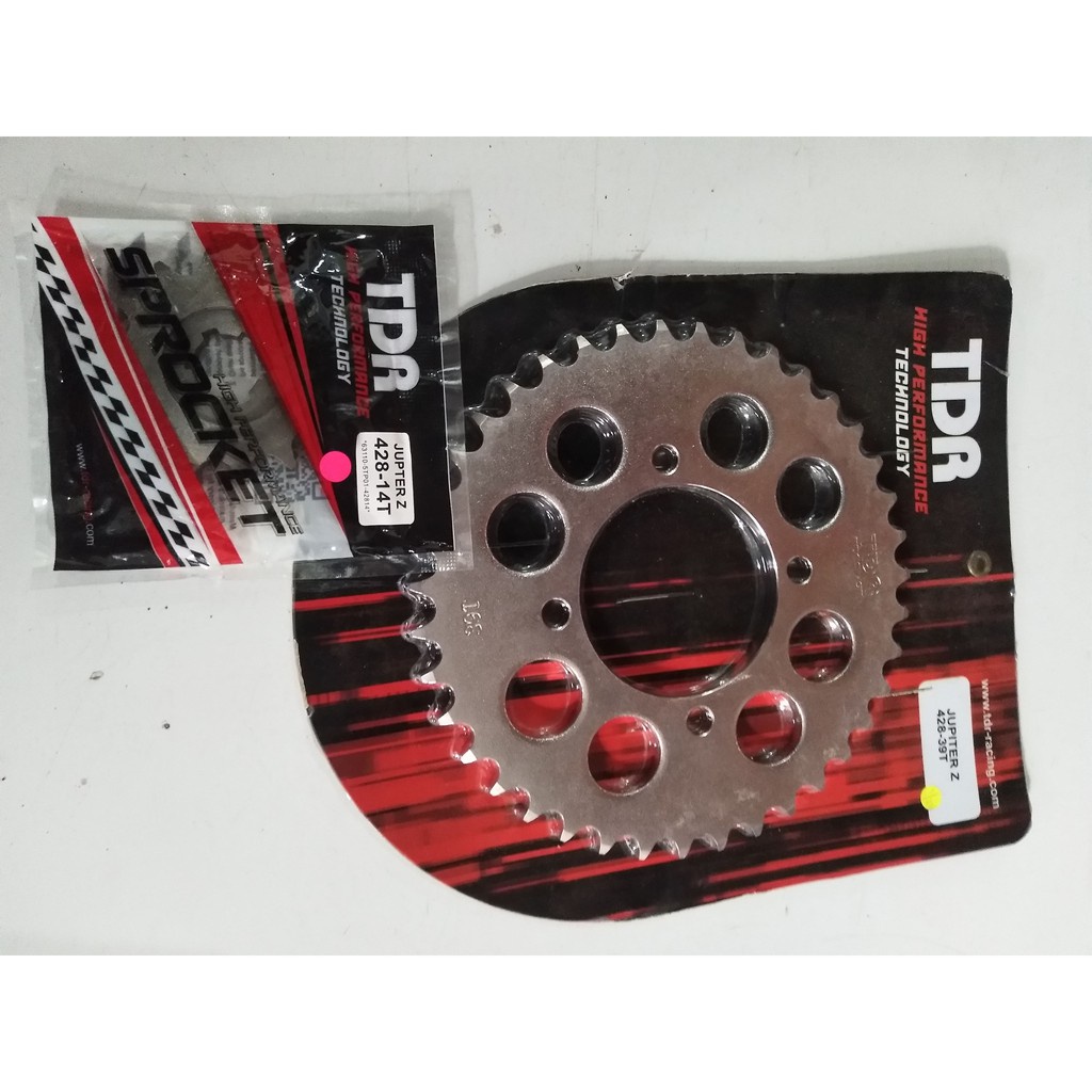 PROMO GEAR SET TDR TERMURAH RANTAI TDR 428D GOLD JUPITER Z JUPITER MX RX KING ORIGINAL